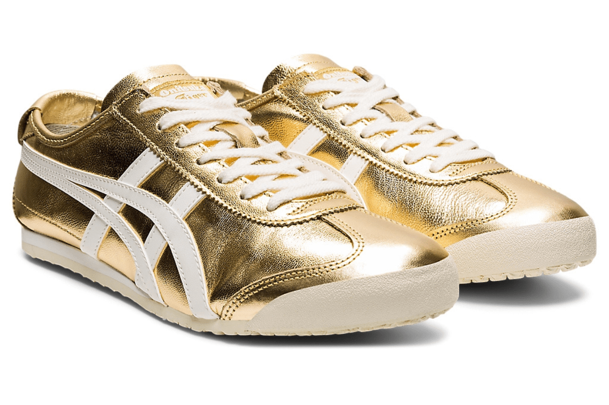 Tênis Onitsuka Tiger Mexico 66 Gold White Dourado